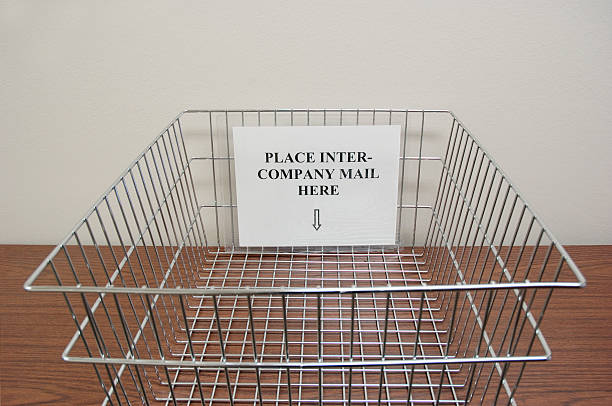 Metal Mail Basket stock photo