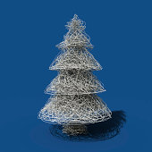 istock Metal wire christmas tree 183338352