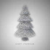 istock Metal wire christmass tree 530098355
