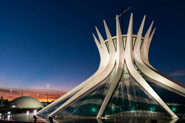 catedral metropolitana de brasília - brasília - fotografias e filmes do acervo