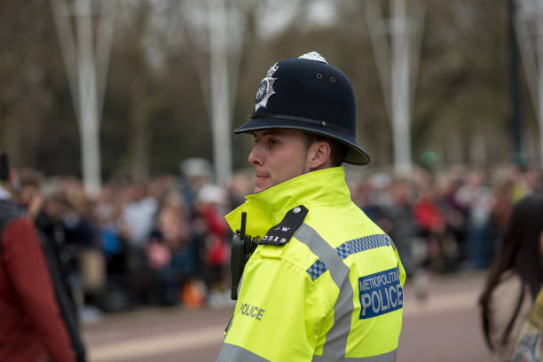Metropolitan Police Officer London stock photo