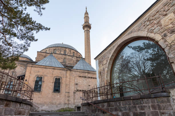 Mevlevi mosque view in Afyonkarahisar. stock photo