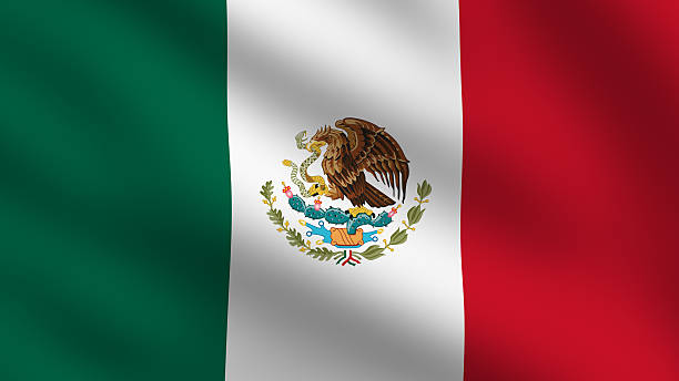 Mexican flag stock photo