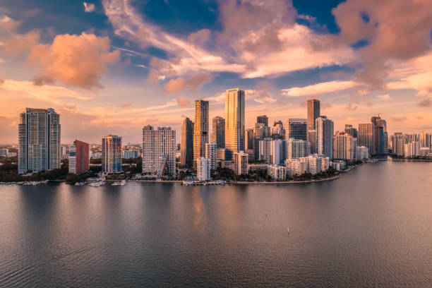 Miami at Twlight - Cityscape stock photo