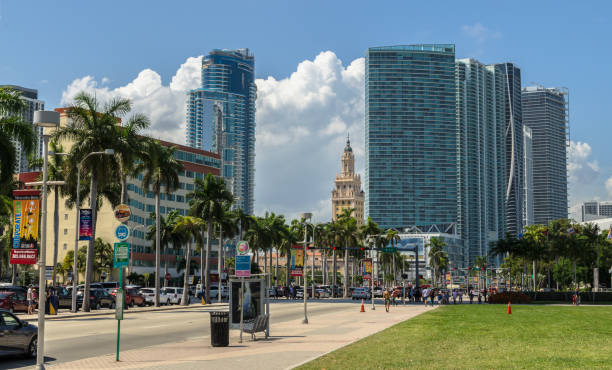 Miami Freedom Tower, historical symbol of Cuban immigration stock photo