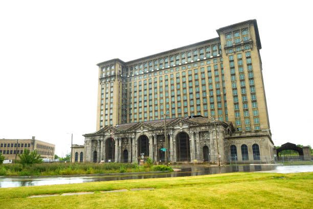 Michigan Central Station in Detroit, USA stock photo