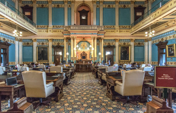Michigan State Senate Government Chambers stock photo