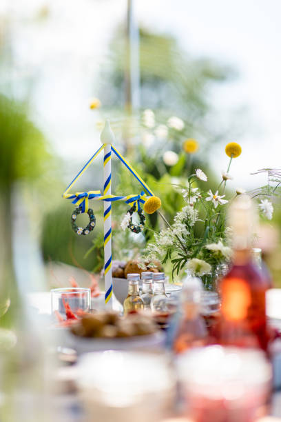 Midsummer food Swedish midsummer food. swedish flag photos stock pictures, royalty-free photos & images