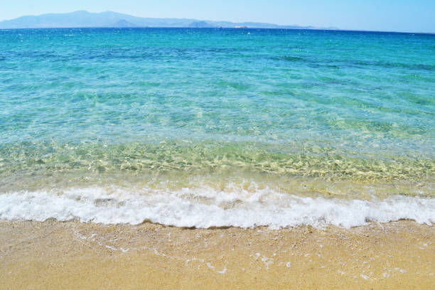 Mikri Vigla beach Naxos island Greece stock photo