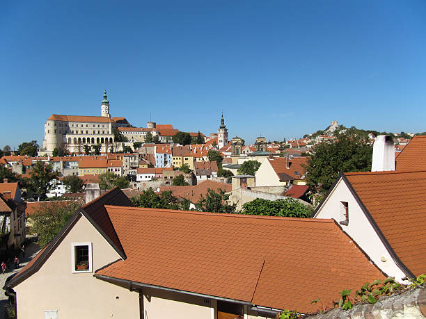 Mikulov Town and Castle stock photo