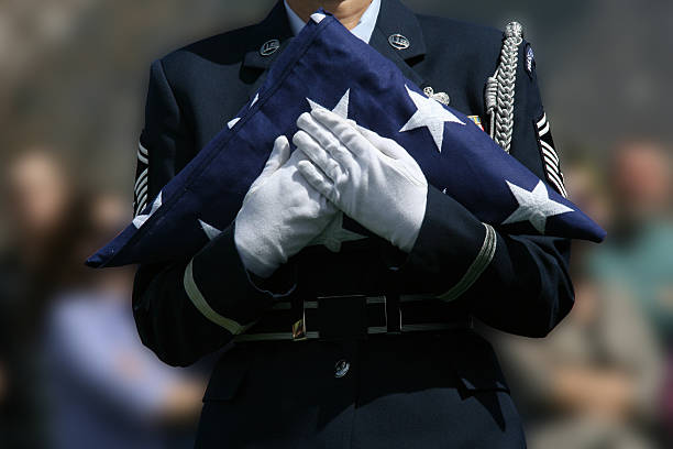 military funeral - memorial day stok fotoğraflar ve resimler