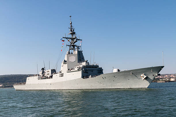 military ship military ship destroyer stock pictures, royalty-free photos & images