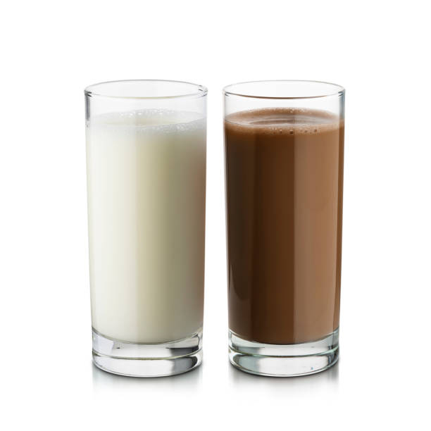 milk and chocolate stock photo