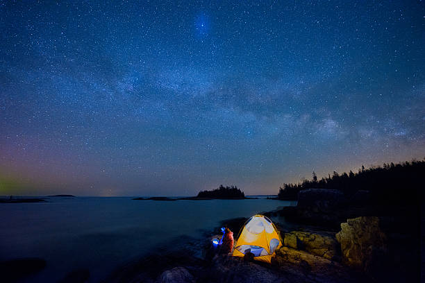 Milky Way and bruce peninsula Milky Way and bruce peninsula bruce peninsula stock pictures, royalty-free photos & images