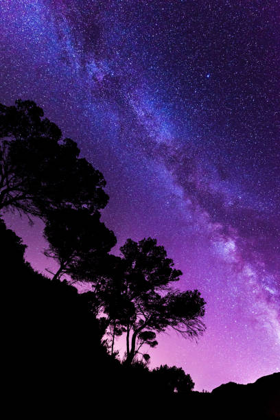 Milky Way from Mallorca stock photo