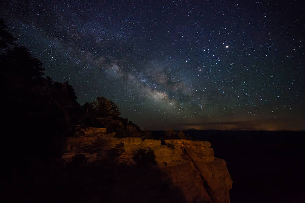 Milky Way Over the Grand Canyon stock photo