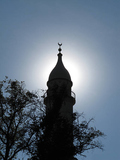 Minaret in the park by the Chateau in Lednice stock photo