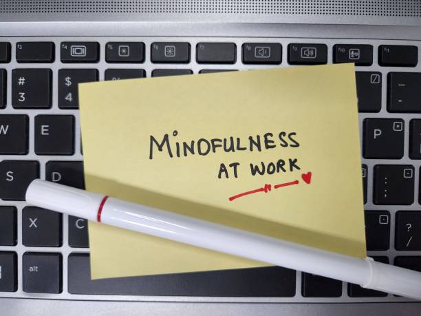 Mindfulness at work will help to increase productivity stock photo
