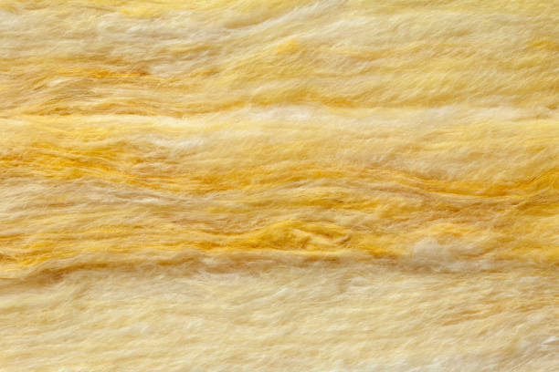 Mineral wool thermal insulation textured background stock photo