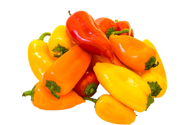 Mini peppers . stock photo