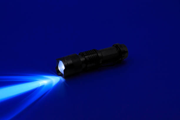 Mini UV Flashlight. stock photo