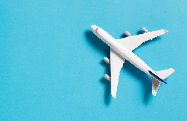 Miniature airplane isolated stock photo