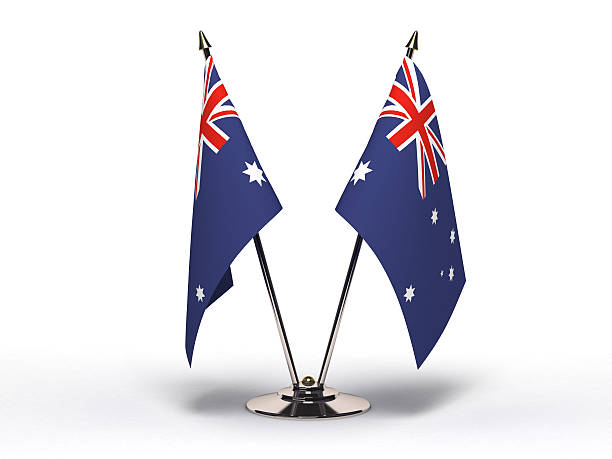 Miniature Flag of Australia (Isolated) stock photo
