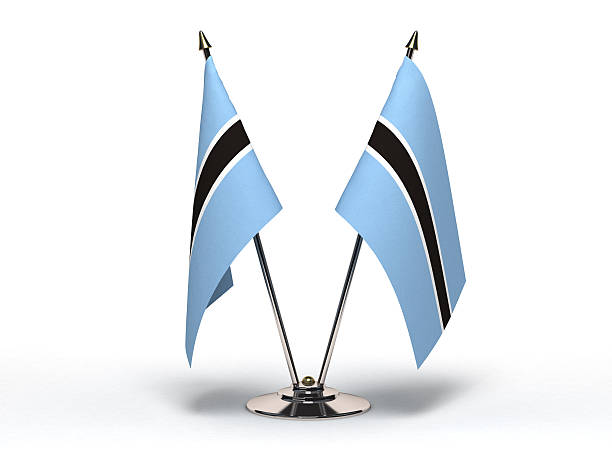Miniature Flag of Botswana (Isolated) stock photo