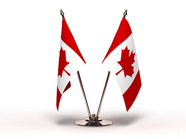 Miniature Flag of Canada (Isolated) stock photo