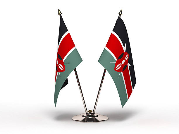 Miniature Flag of Kenya (Isolated) stock photo