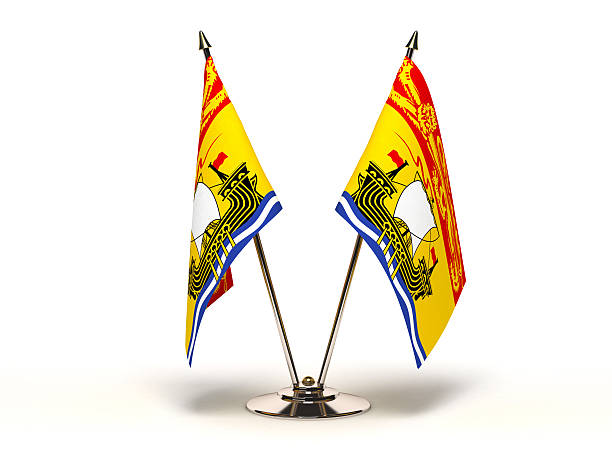 Miniature Flag of New Brunswick stock photo