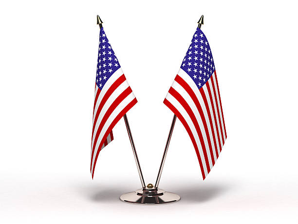 Miniature Flag of USA (Isolated) stock photo