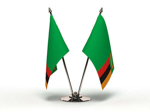 Miniature Flag of Zambia (Isolated) stock photo