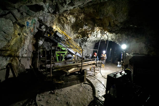 Mining work stock photo