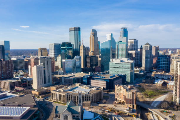 Minneapolis Aerial View stock photo