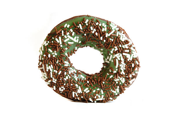 Mint Chocolate Donut stock photo