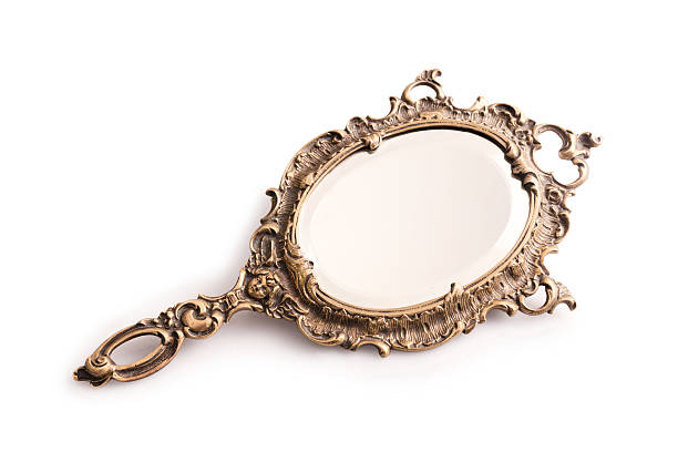 Mirror Beautiful vintage isolated hand mirror. mirror object stock pictures, royalty-free photos & images