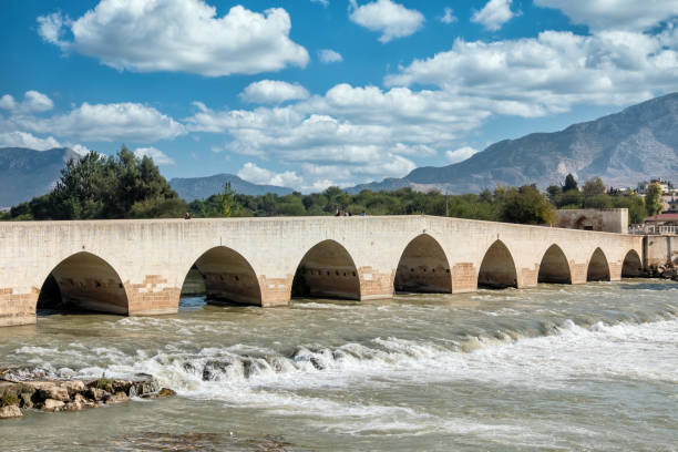 Misis Bridge At Yumurtalik, Adana, Turkey stock photo