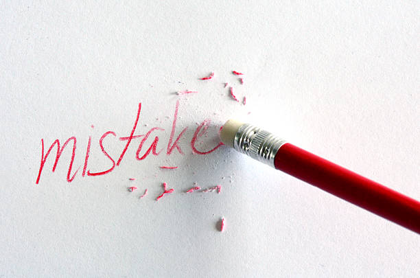 mistake correction red pencil erasing a mistake eraser stock pictures, royalty-free photos & images