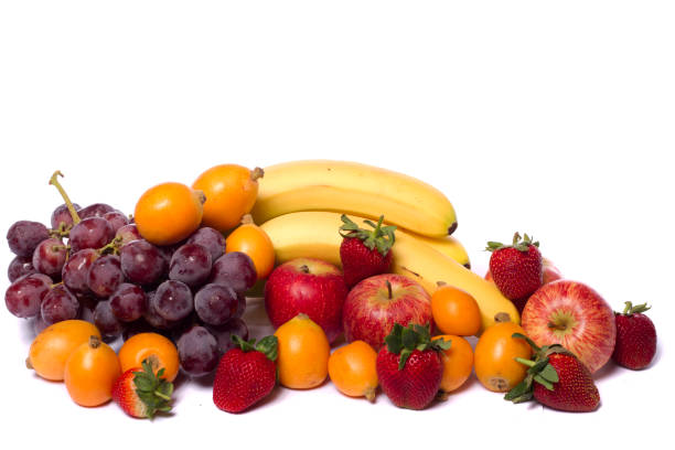 mix of several fruits stock photo