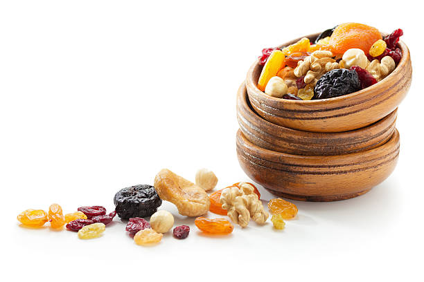 Mixed dried fruits and nuts Assorted dried fruits and nuts dried fruit stock pictures, royalty-free photos & images