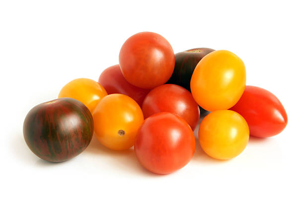 Mixed tomatoes stock photo