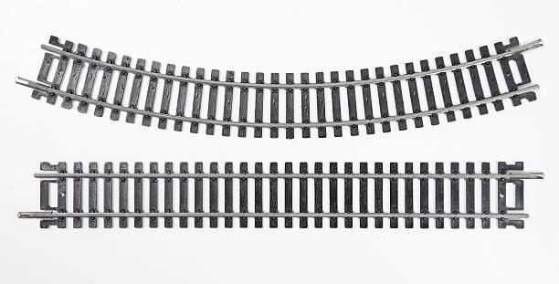 model railroad tracks stock photo