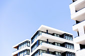 istock Modern apartment buildings, sky background with copy space 1331681860