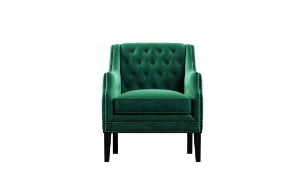 Modern Armchair with Clipping path. stock photo
