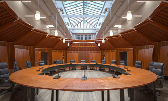 Modern board room round table