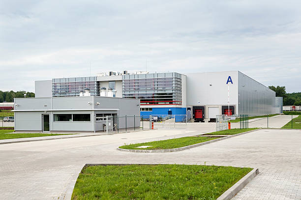 현대적이다, 새로운 storehouse - 공장 산업 건물 뉴스 사진 이미지