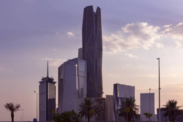 KAFD modern buildings in Riyadh stock photo
