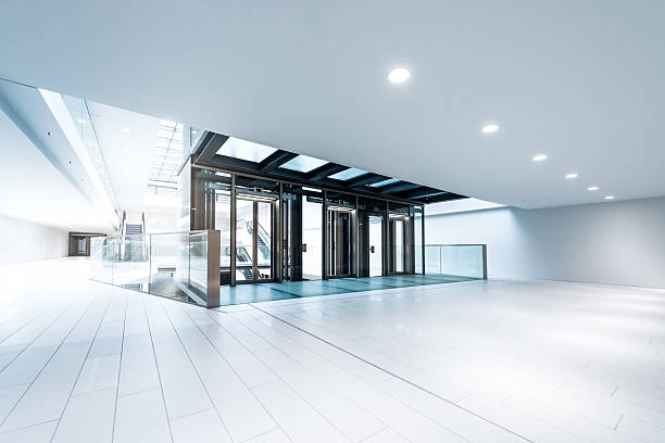 Modern business hall lifts  office lobby stock pictures, royalty-free photos & images
