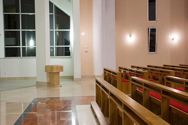 Modern new Zapresic church interior. The church was built for 20...